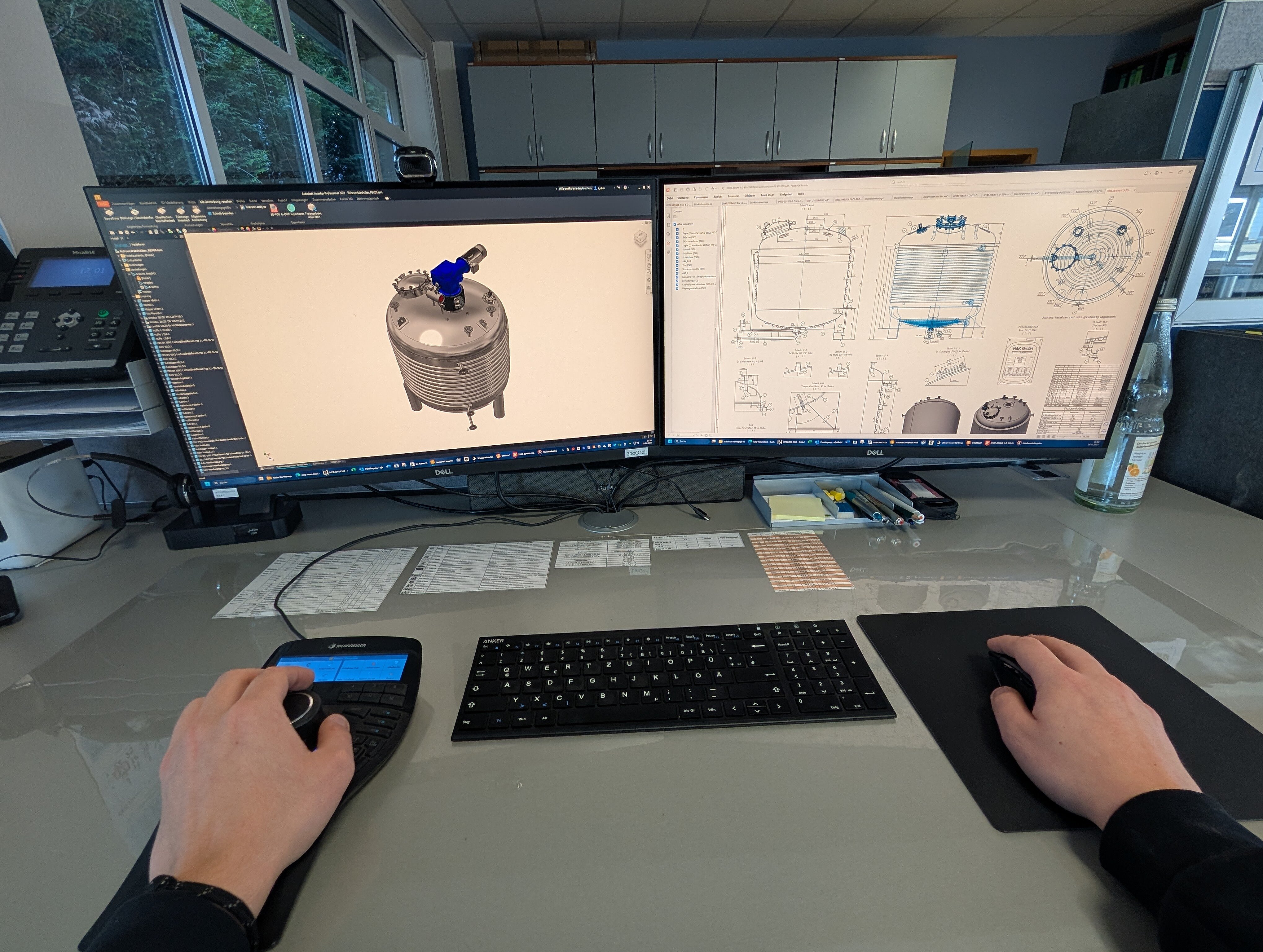 Mitarbeiter an der 3D Planung