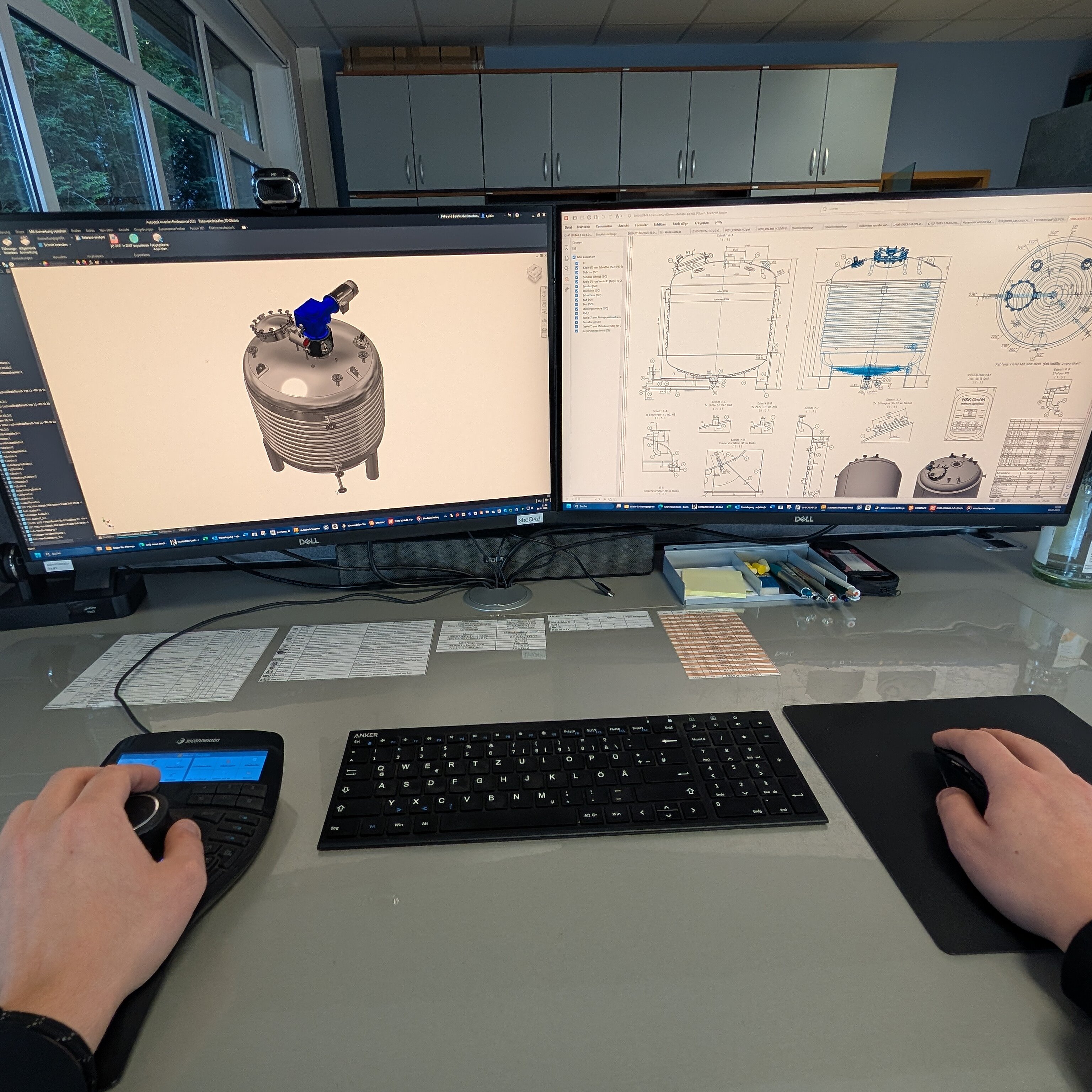 Mitarbeiter an der 3D Planung